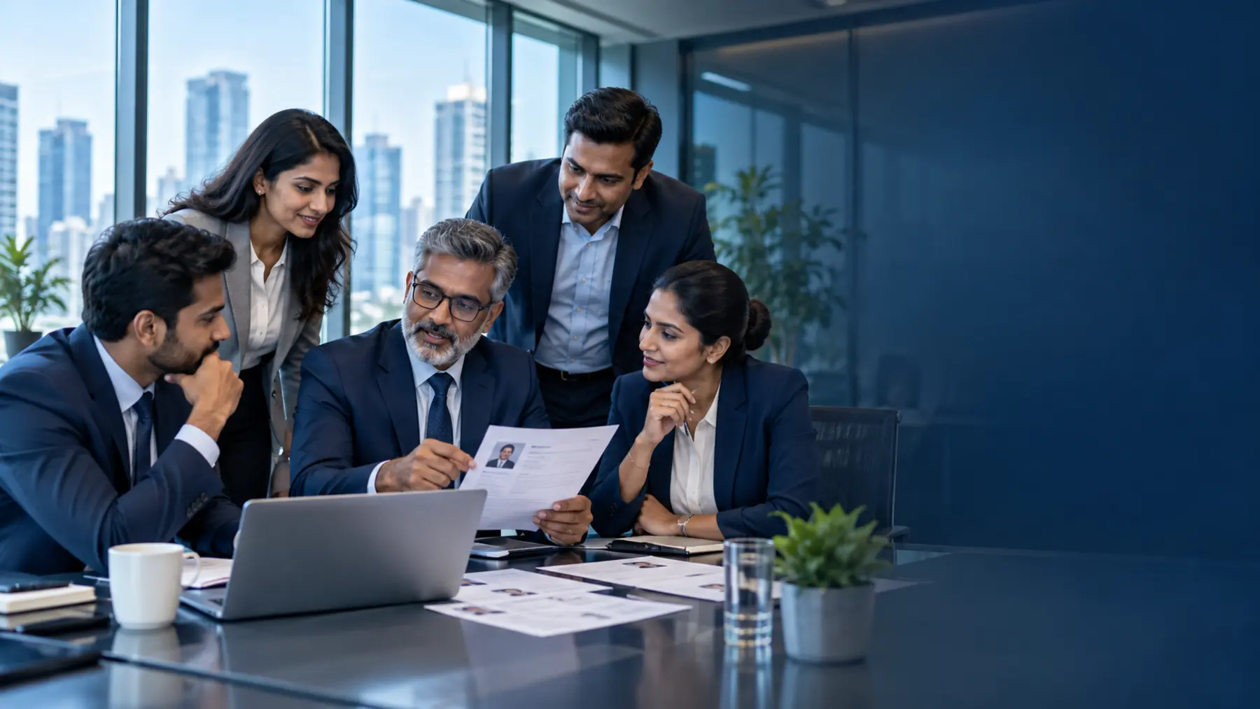 Recruitment consultants working with business leaders