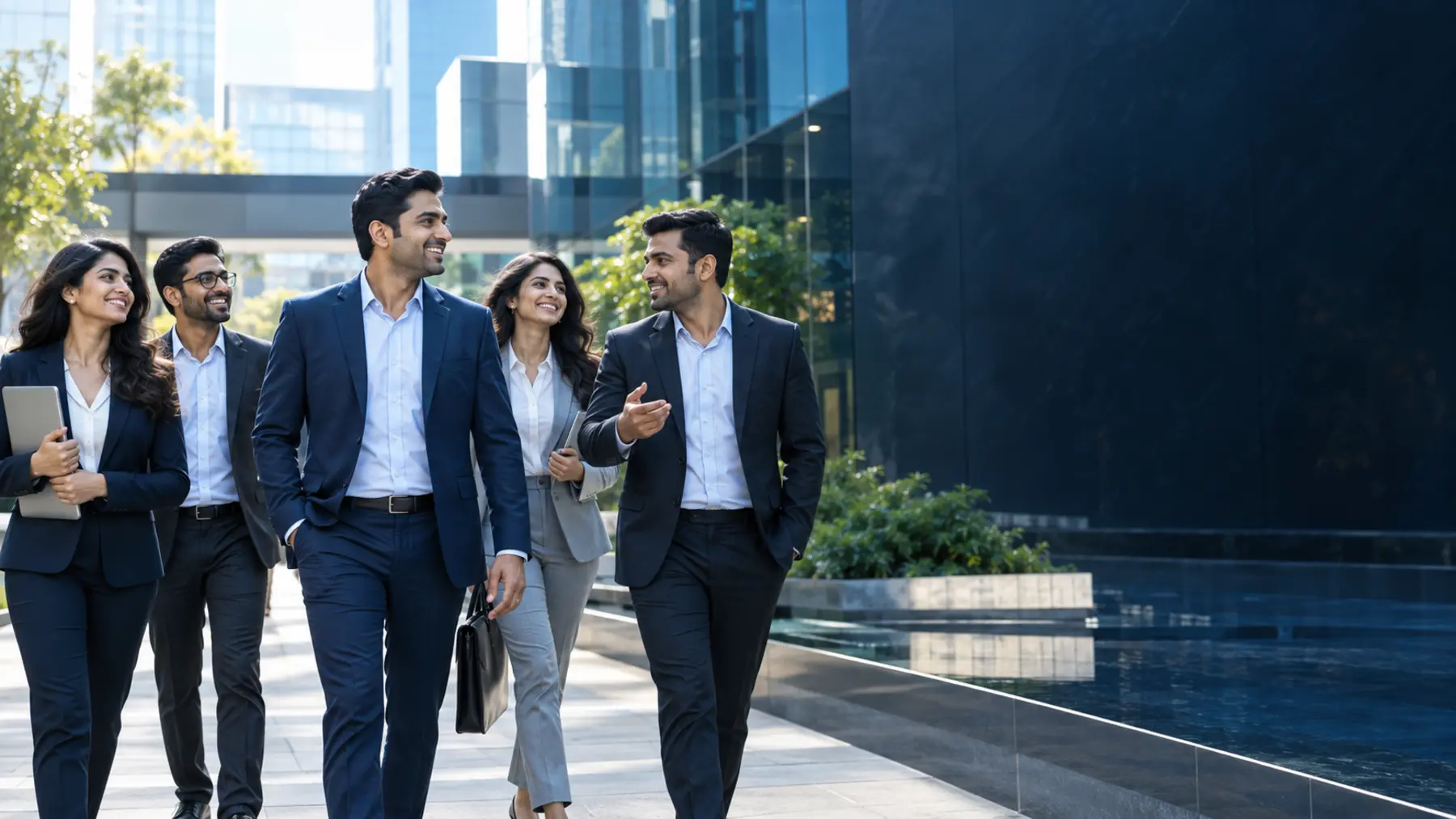 Corporate professionals building careers